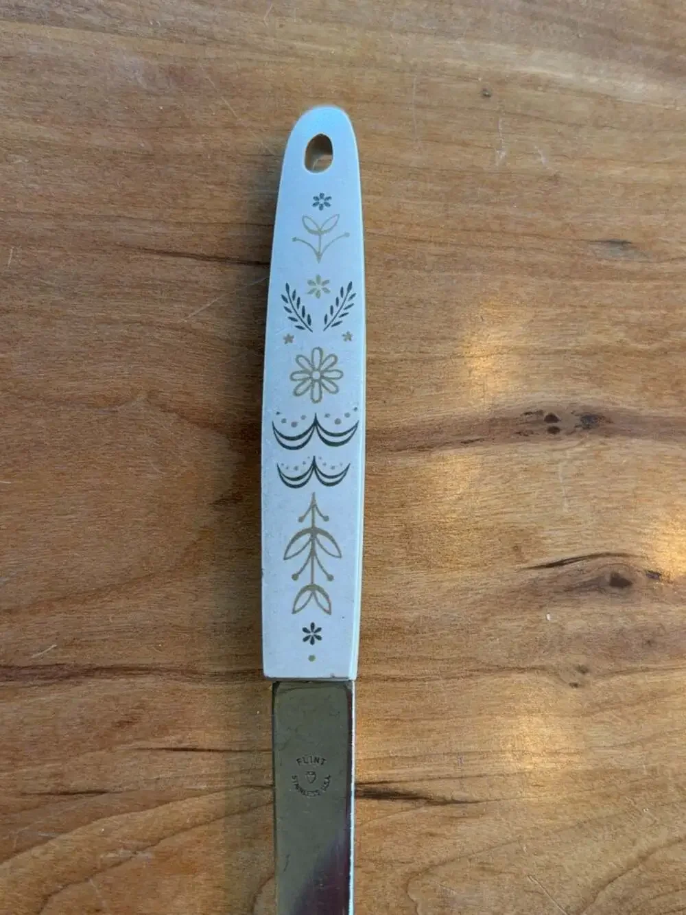 Vintage Ekco Flint Stainless Steel Floral Pattern‎ Soup Ladle
